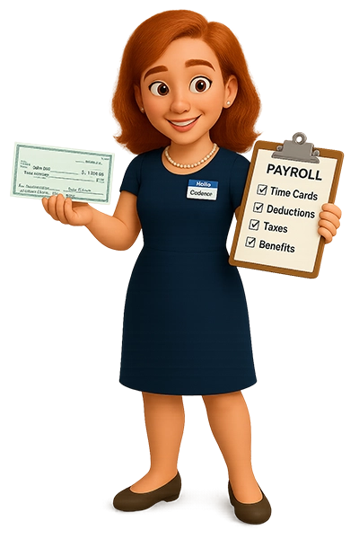 Cadence mascot with checklist